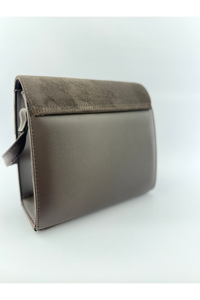 SİNİSA BAG Women's Vintage Model Suede Detailed Shoulder Bag