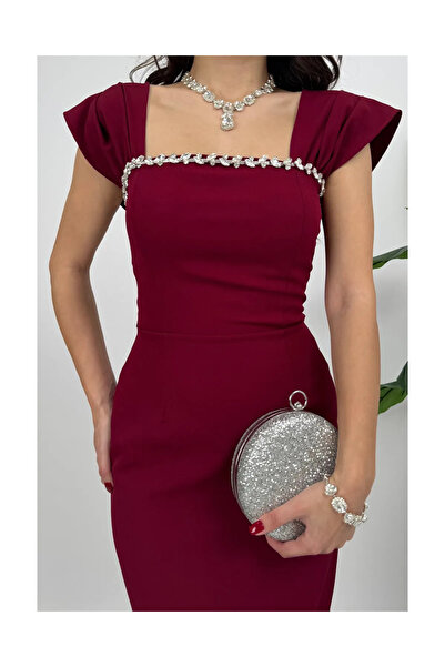 Butik Taş detaylı elbise