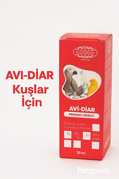 Biyoteknik Avi -Diar 30cc Kafes Kuşlar İçin Bağırsak Sindirim Sistemi Güçlend...