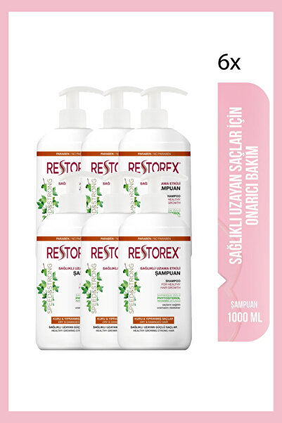 Restorex Şampuan 1000 ml Kuru Yıpranmış Saçlar Için X 6 Adet