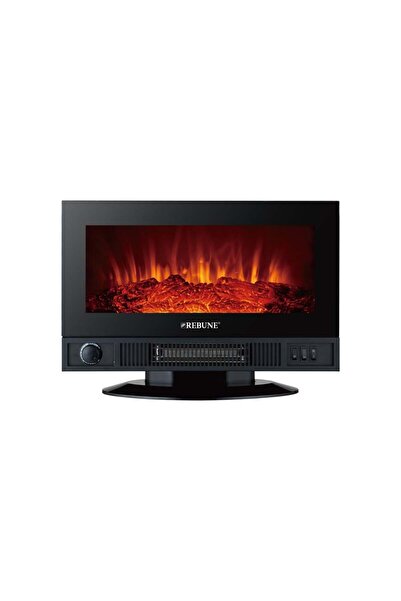 rebune Ribon Decorative Heater with LED Screen and Remote Control - 1800W - Black - RE-7-056