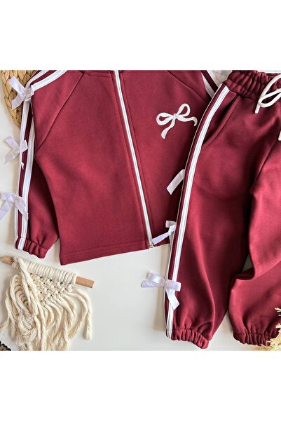 vera kids Bow-Tie Style Suit with Full-Length Zipper