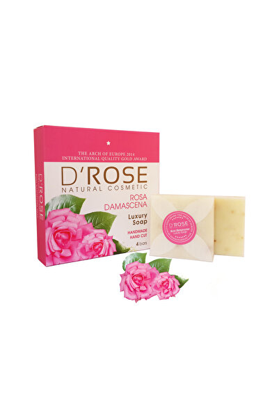 D'Rose Natural Cosmetic Natural Herbal Isparta Rose Soap 4X100 Gr - Silky Soa...