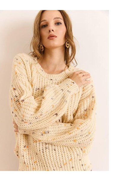 Afili butik Colorful Melange Oversized Knitwear Sweater