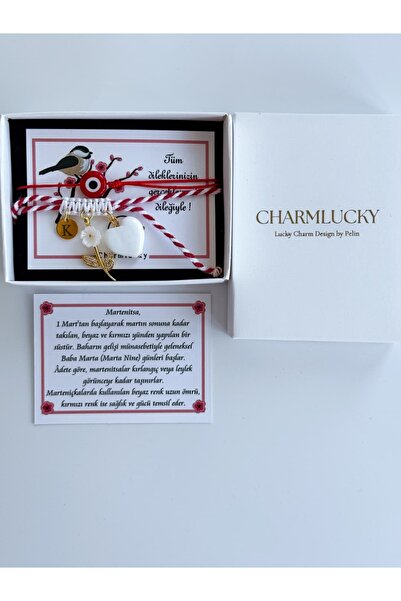 CHARMLUCKY Kalp-Kardenelen Charm Marteni̇çka