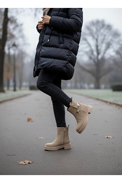 Ozzo Woman Vizon süet ayıcık tokalı kadın bot