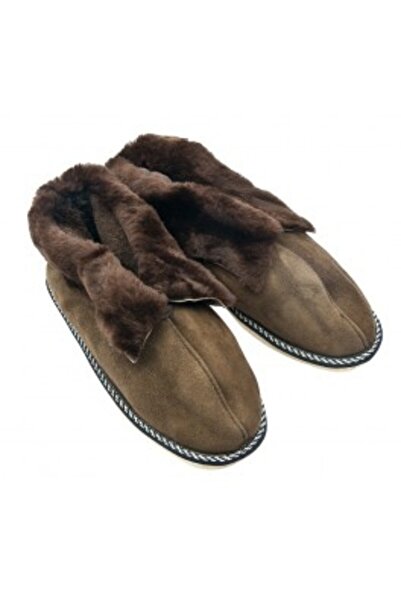 PFA CIOCARLAN ELENA B020 - Ανδρικές παντόφλες (μπότες) από γούνα και γνήσιο δ...