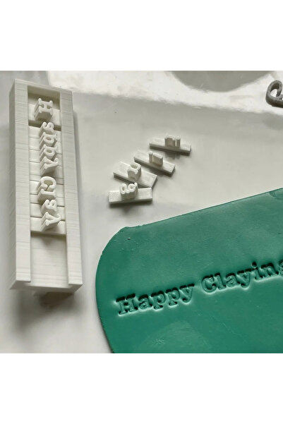 zscraft Harf Ve Rakam Stampa Seti - (65 Parça) - Kil, Seramik, Kurabiye ve Şeker Hamuru İçin Damga Seti