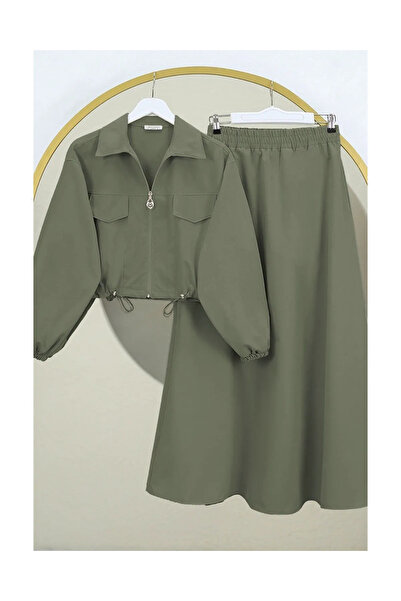 Butik Cep Ceketli Tesettür İkili Takım