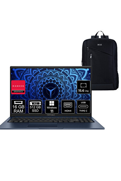 ASUS Vivobook 15 AMD Ryzen 7 5825U 16GB 512GB SSD Windows 11 5.6" Taşınabilir...