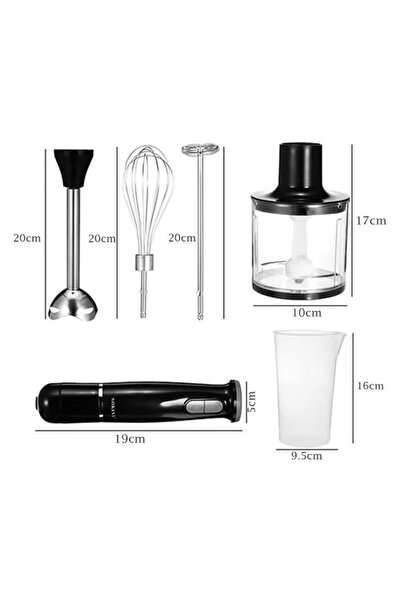 Alim Sokany Hand Blender 5-in-1 800W, 2-Speed Multifunctional