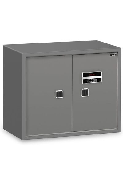 RUBIK Double Door Cabinet Safe Box RB-80BMG, Digital & Key Lock, Grey (80 x 100 cm)