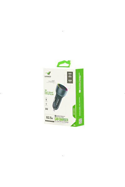 WINNER 82.5W Car Charger (USB + Type-C + Type-C)