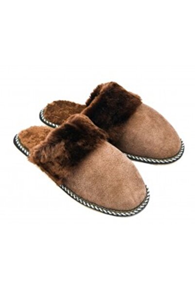 PFA CIOCARLAN ELENA B008 - Ανδρικές παντόφλες από γούνα και γνήσιο δέρμα 44 EU