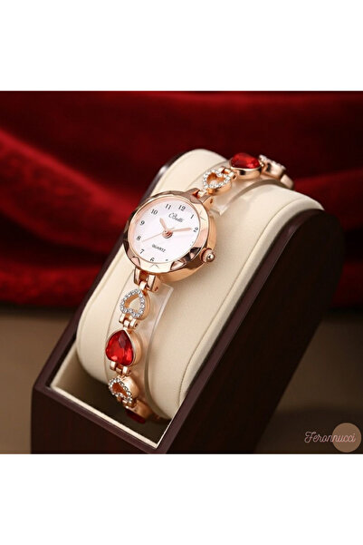 Feronnucci Rose Gold Bracelet Women's Wristwatch + Gift 650