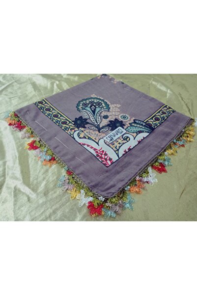 Cenk Ve Reyhan Handmade Needlework Writing, Scarf, Yemeni, Mevlit Shawl, Gift with 4 Edges Embroidered