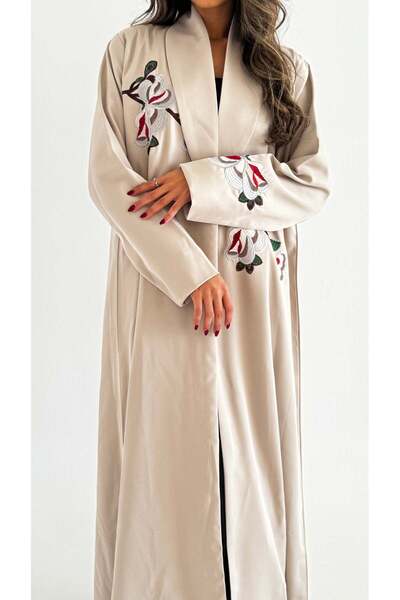 AYA mw1705-Abaya-Blazer-with-Embroidery-in-Crepe-Fabric