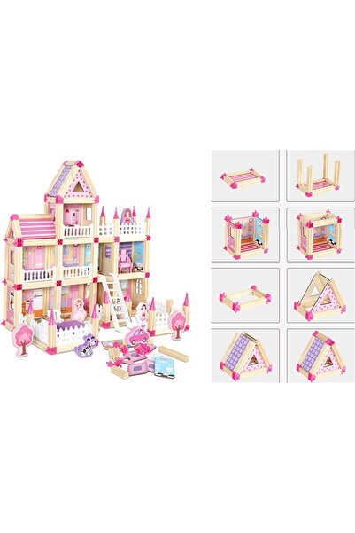 Picodino Princess House 3D Wooden Assembly Game