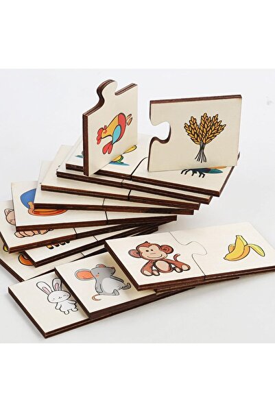 Picodino Wooden matching game - Animal food, 2 stages