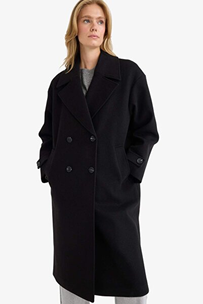 DeFacto Regular Fit Buttoned Long Cashmere Coat F1197Ax25Wn