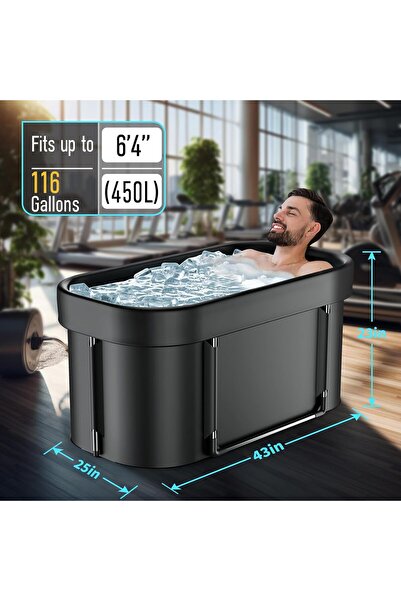 Relax Smart Portable Ice Bath Tub for Athletes, 106 Gal Cold Plunge Tub