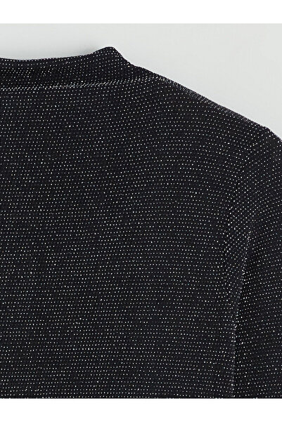 LC Waikiki Lcw Vision Black Mock Neck Shiny Look Blouse