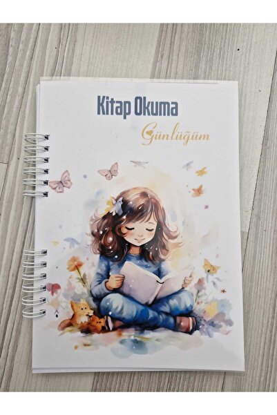 ETİKETİM Kitap Okuma Günlüğü Defterim Kırmızı 52 yp-A5 BOYUT PVC KAPAK