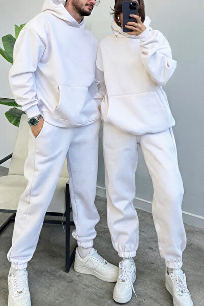 ruNadeS Unisex Couples' Special 3 Thread O Oversized Thick Winter Tracksuit Set Single