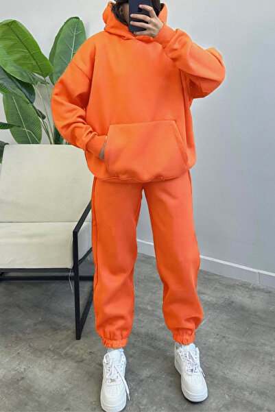 ruNadeS Unisex Couples' Special 3 Thread O Oversized Thick Winter Tracksuit Set Single