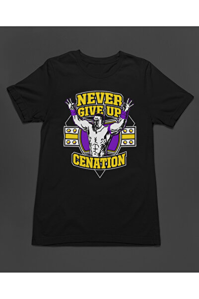 Bumeta Tricou unisex de motivație John Cena Never Give Up tricou