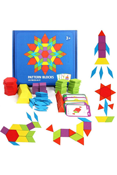 Picodino Tangram 155 wooden pieces with model cards included