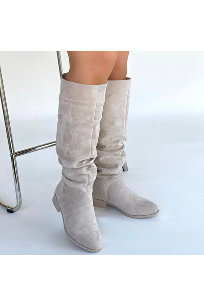 ALFA AKSESUAR 03 Winda beige suede bellows boots