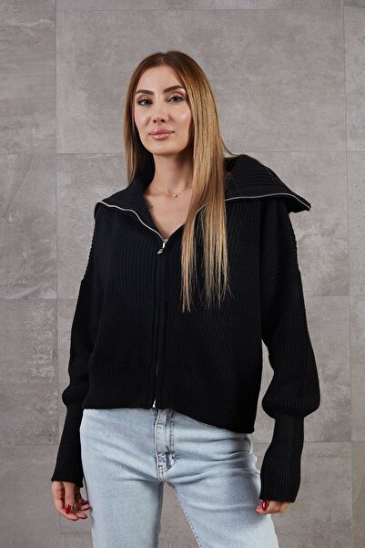 estilowear Turtleneck Zippered Thessaloniki Cardigan