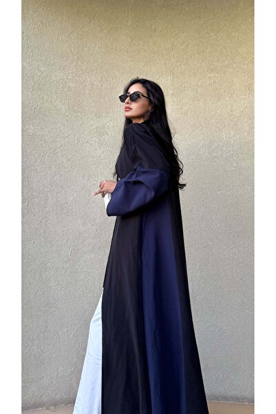 AYA حرير أسود مع أزرق داكن