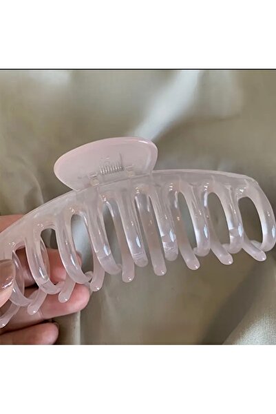 YOYYO Agrafă ovală pentru femei - Agrafă de păr 11 CM unică bej - alb - roz -...