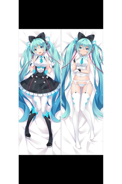 OWLBAG COMPANY Owl Bag Hatsune Miku Blue Double Direction Printed Hugging Pillow Cover