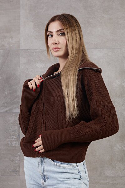 estilowear Turtleneck Zippered Thessaloniki Cardigan