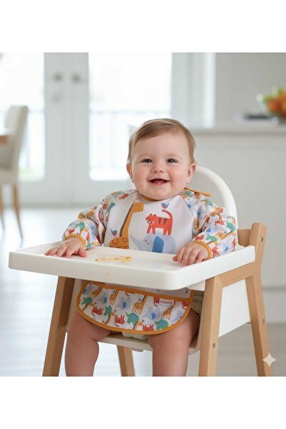 Bebechi مريلة لورا بيبي طويلة الأكمام مقاومة للسوائل للطعام والأنشطة