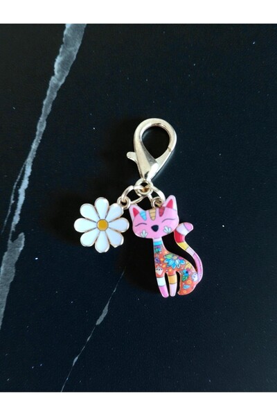 Motivart سلسلة مفاتيح معدنية على شكل قطة - حمل سعادتك معك