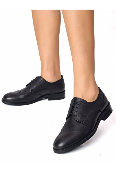 RUJO Pantofi casual de damă din piele naturală, lucrați manual, negri, stil m...