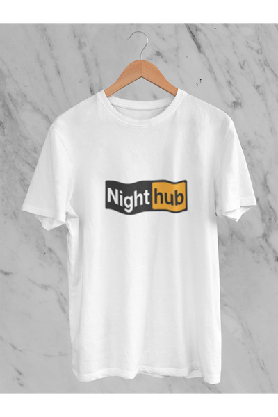 MG تيشيرت قطني مطبوع برقبة دائرية من NIGHTHUB OV قصة فضفاضة ALIP بأكمام قصيرة...