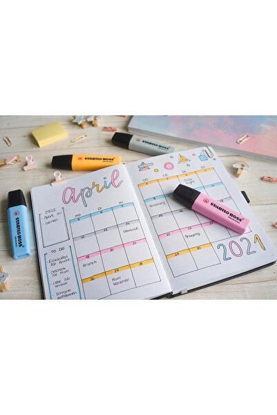 Stabilo BOSS ORIGINAL 4 Pastel Highlighter - Assorted Colours