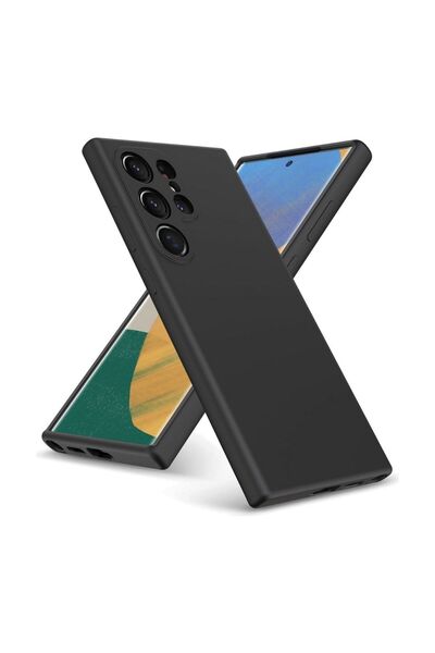 HANPORIUM Samsung Galaxy Note 20 Ultra Compatible Silicone Case - Pastel Color Tone Flexible Cover - Black