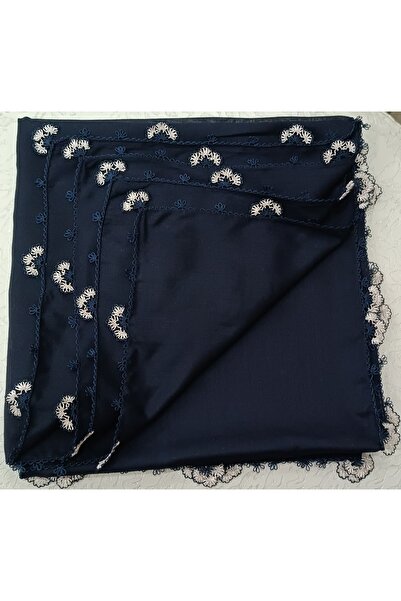 REYYAN El Emeği El İşi İğne Oyalı Lacivert Yazma Yemeni Çember