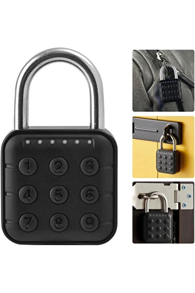 RUBIK Electronic Padlock, Digital Classic Lock, 6 Digit Combination Password