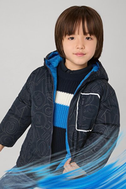 MAYORAL Boy's Double-Sided Inflatable Coat Blue