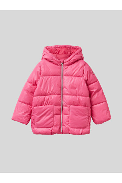 Benetton معطف بناتي من عمر 1-6 سنوات فوشيا