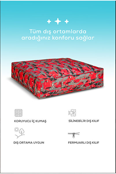 PUFYMAX Minder,palet minderi,balkon&bahçe&plaj&kamp&havuz minderi,sıvı geçirm...