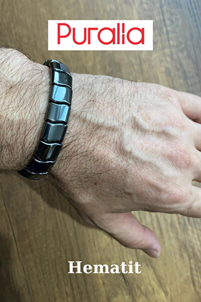 Puralia Natural Stone - Hematite Stone Bracelet - for Those Suffering from Physical and Mental Fatigue