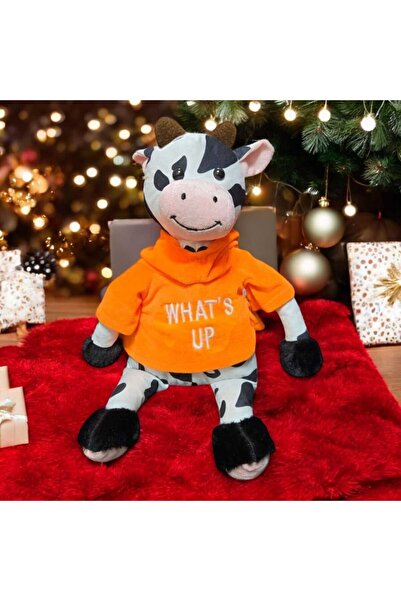 Mellito T-shortlü Sevimli Inek Peluş & Uyku Arkadaşı & Oyuncak & Hediyelik 45 Cm